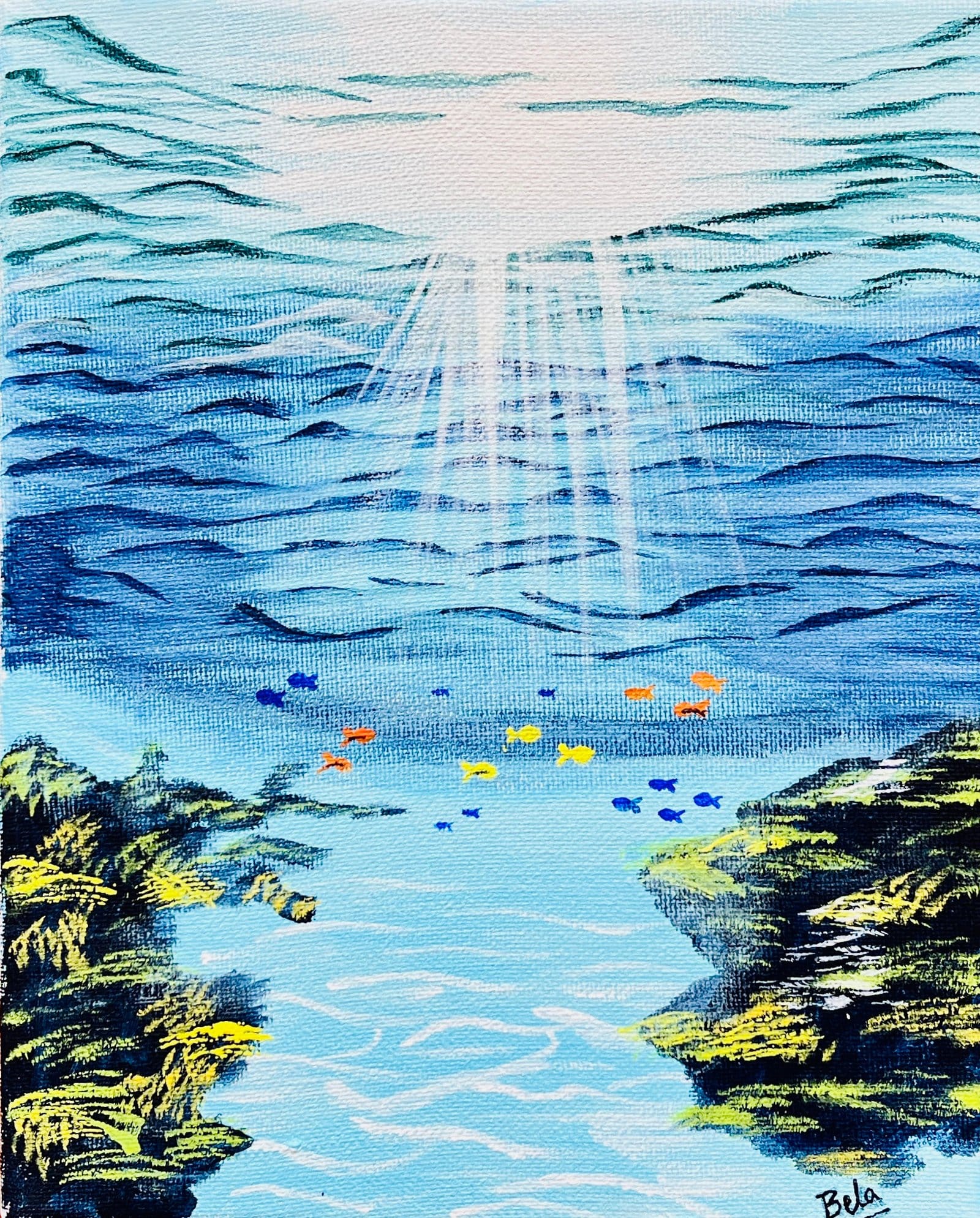 Ocean Light — Acrylic Underwater Painting