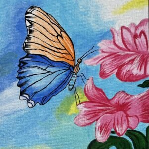 Flutter Bloom – Acrylic Butterfly Painting