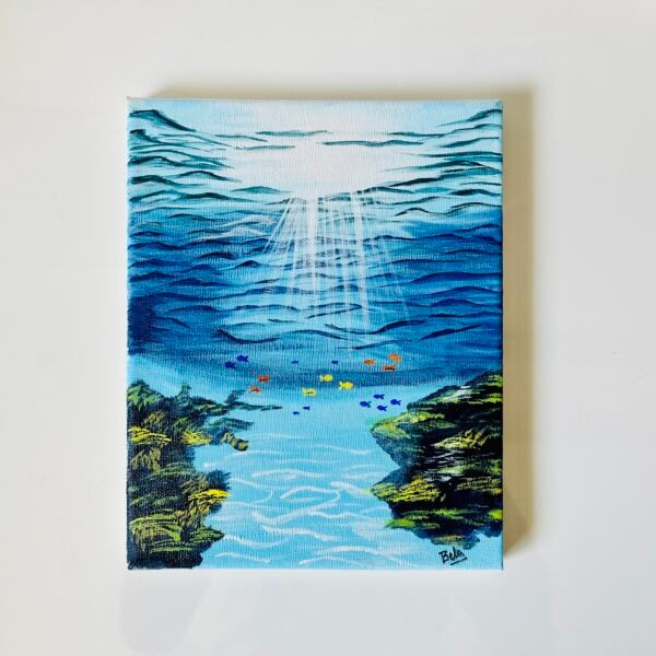 Ocean Light – Acrylic Underwater Painting - Image 3