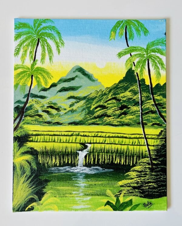 Verdant Whisper – Acrylic Landscape Painting - Image 3