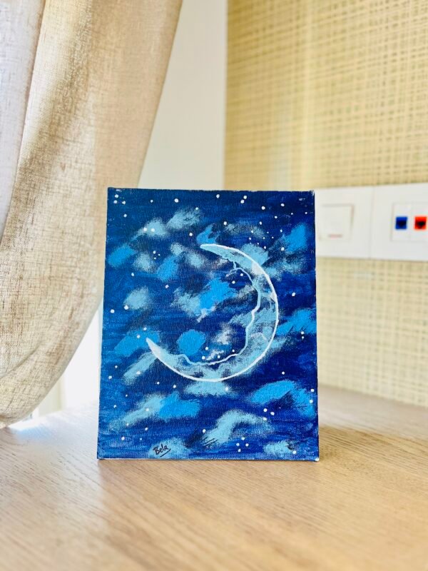 Celestial Drift – Acrylic Night Sky Painting - Image 2