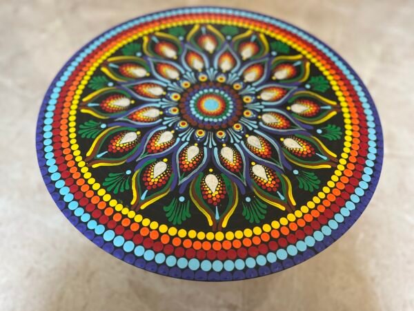 Festival Bloom – Hand-Painted Mandala Art Piece - Image 5