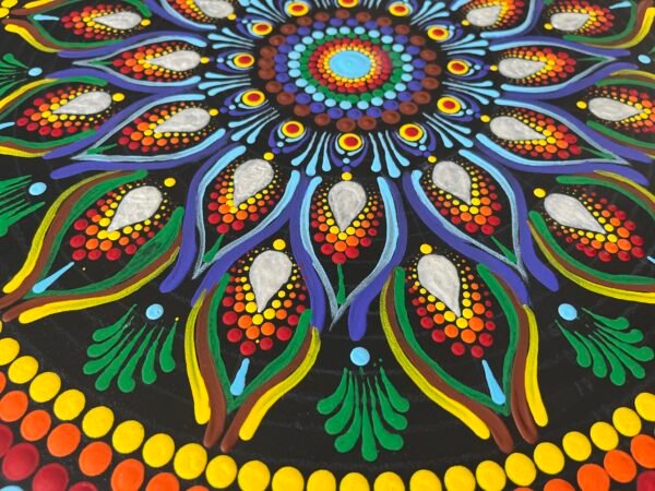 Festival Bloom – Hand-Painted Mandala Art Piece - Image 2